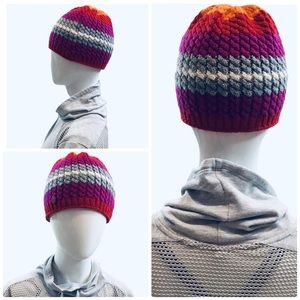 BOGNER - Fire + Ice Strip Knit Beanie Hat